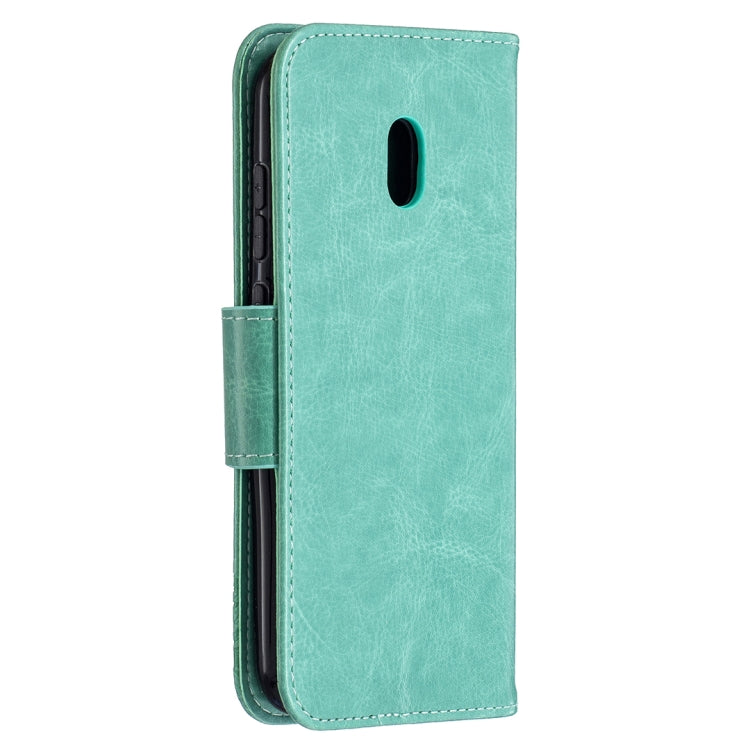 For Nokia C1 Plus Two Butterflies Embossing Pattern Horizontal Flip Leather Case with Holder & Card Slot & Wallet & Lanyard