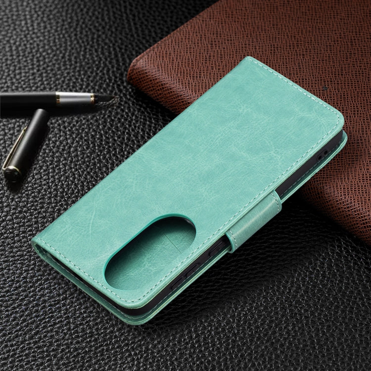 For Huawei P50 Two Butterflies Embossing Pattern Horizontal Flip Leather Case with Holder & Card Slot & Wallet & Lanyard