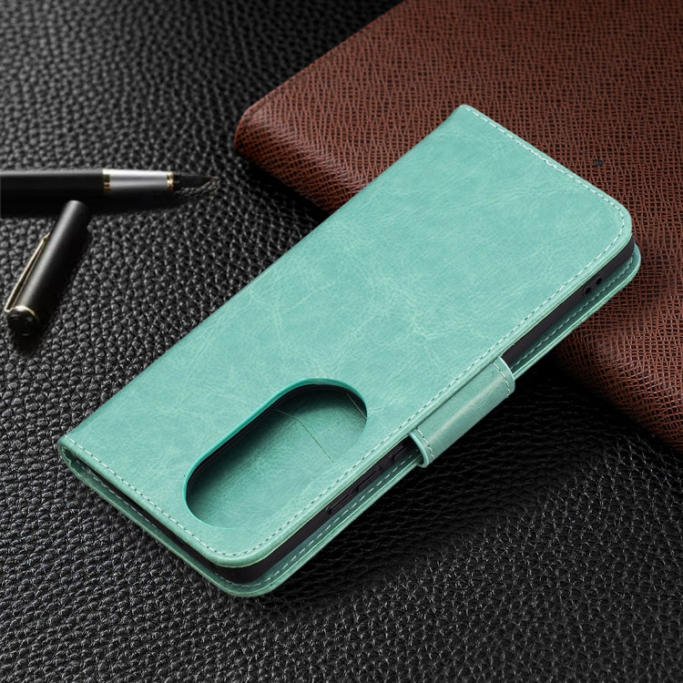 For Huawei P50 Pro Two Butterflies Embossing Pattern Horizontal Flip Leather Case with Holder & Card Slot & Wallet & Lanyard
