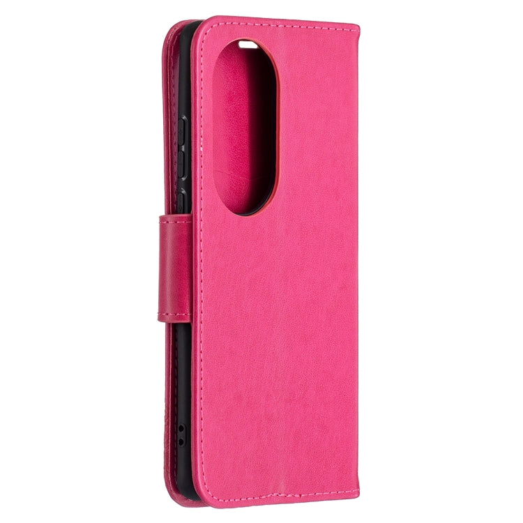 For Huawei P50 Pro Two Butterflies Embossing Pattern Horizontal Flip Leather Case with Holder & Card Slot & Wallet & Lanyard
