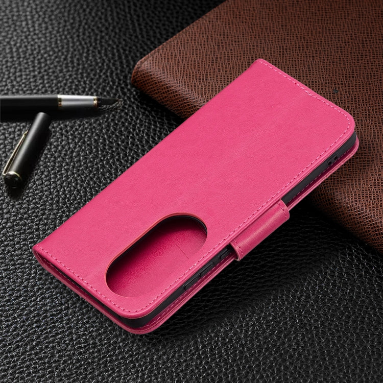 For Huawei P50 Pro Two Butterflies Embossing Pattern Horizontal Flip Leather Case with Holder & Card Slot & Wallet & Lanyard