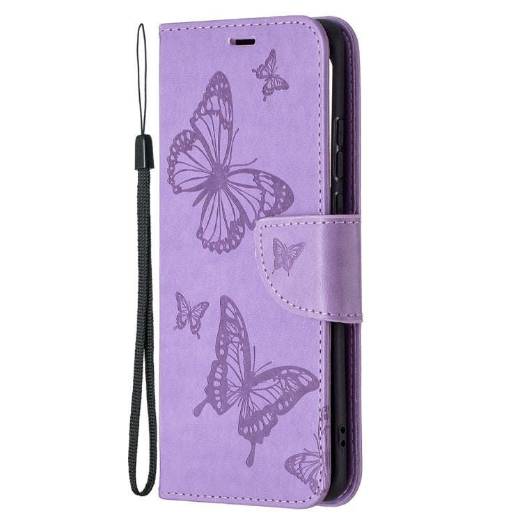 For Huawei P50 Pro Two Butterflies Embossing Pattern Horizontal Flip Leather Case with Holder & Card Slot & Wallet & Lanyard