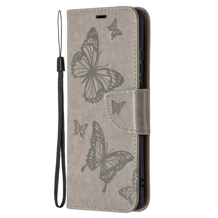 For Huawei P50 Pro Two Butterflies Embossing Pattern Horizontal Flip Leather Case with Holder & Card Slot & Wallet & Lanyard