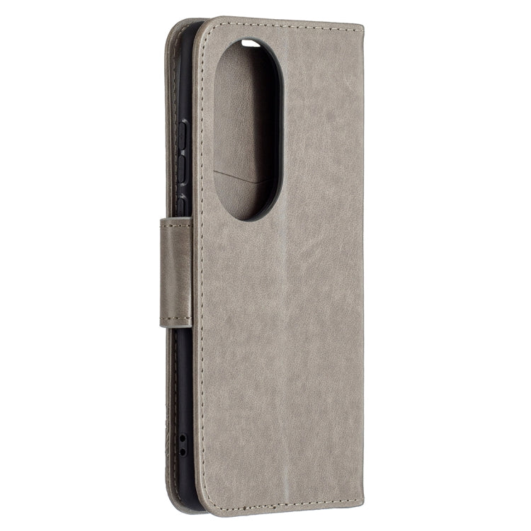 For Huawei P50 Pro Two Butterflies Embossing Pattern Horizontal Flip Leather Case with Holder & Card Slot & Wallet & Lanyard