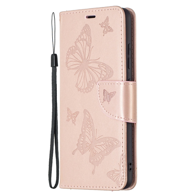 For Samsung Galaxy A32 4G Two Butterflies Embossing Pattern Horizontal Flip Leather Case with Holder & Card Slot & Wallet & Lanyard