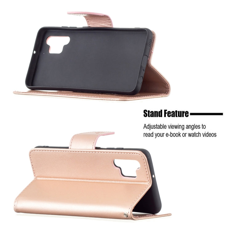 For Samsung Galaxy A32 4G Two Butterflies Embossing Pattern Horizontal Flip Leather Case with Holder & Card Slot & Wallet & Lanyard