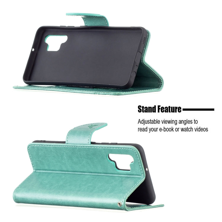 For Samsung Galaxy A32 4G Two Butterflies Embossing Pattern Horizontal Flip Leather Case with Holder & Card Slot & Wallet & Lanyard