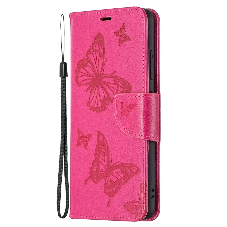 For Samsung Galaxy A32 4G Two Butterflies Embossing Pattern Horizontal Flip Leather Case with Holder & Card Slot & Wallet & Lanyard