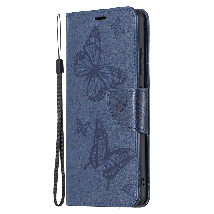For Samsung Galaxy A32 4G Two Butterflies Embossing Pattern Horizontal Flip Leather Case with Holder & Card Slot & Wallet & Lanyard