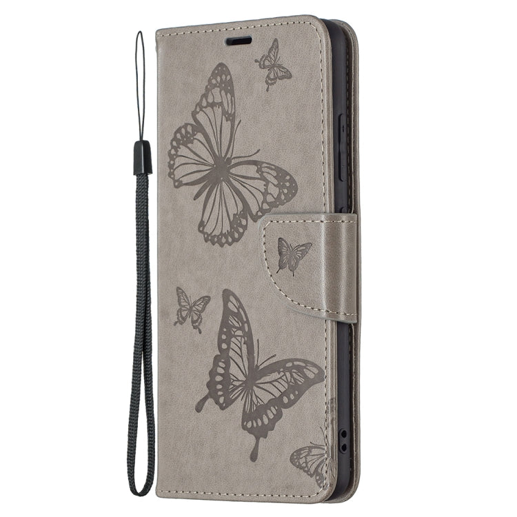 For Samsung Galaxy A32 4G Two Butterflies Embossing Pattern Horizontal Flip Leather Case with Holder & Card Slot & Wallet & Lanyard