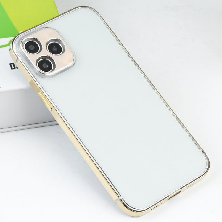 For iPhone 12 mini Stainless Steel + Acrylic Protective Case