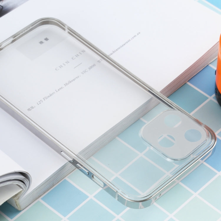 For iPhone 12 / 12 Pro Stainless Steel + Acrylic Protective Case