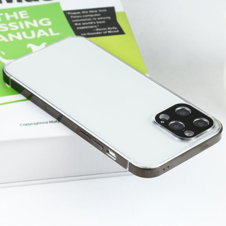 For iPhone 12 Pro Max Stainless Steel + Acrylic Protective Case