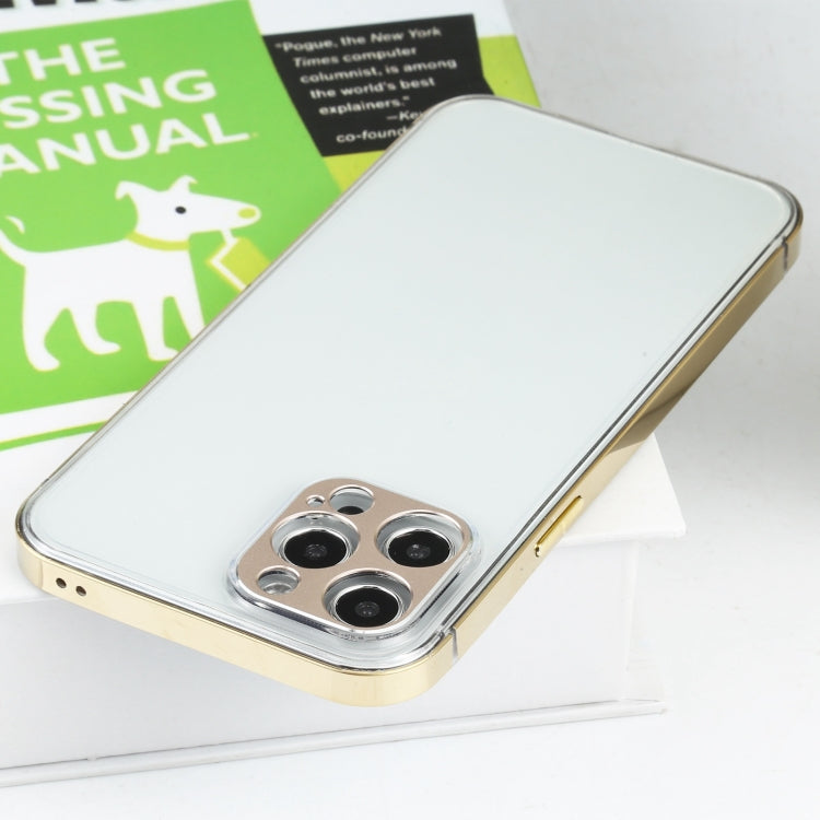 For iPhone 12 Pro Max Stainless Steel + Acrylic Protective Case