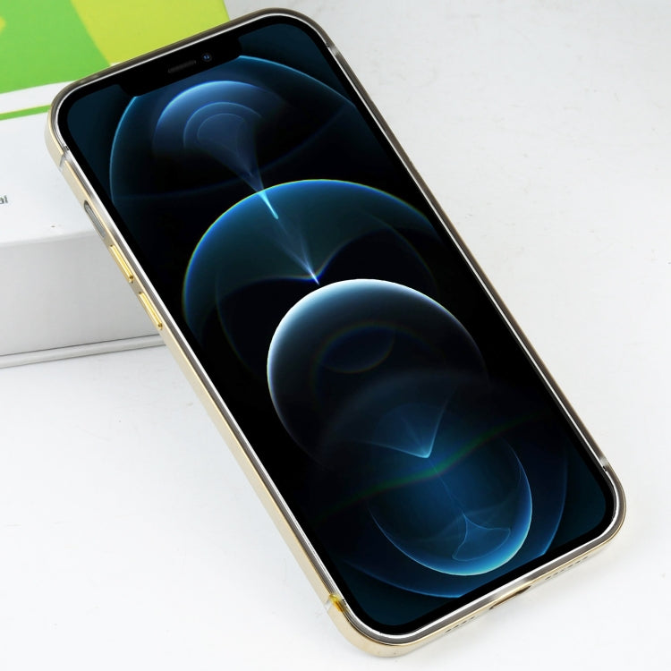For iPhone 12 Pro Max Stainless Steel + Acrylic Protective Case