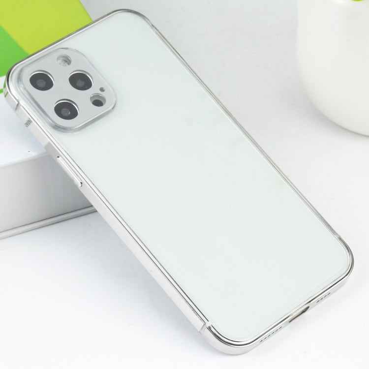 For iPhone 12 Pro Max Stainless Steel + Acrylic Protective Case