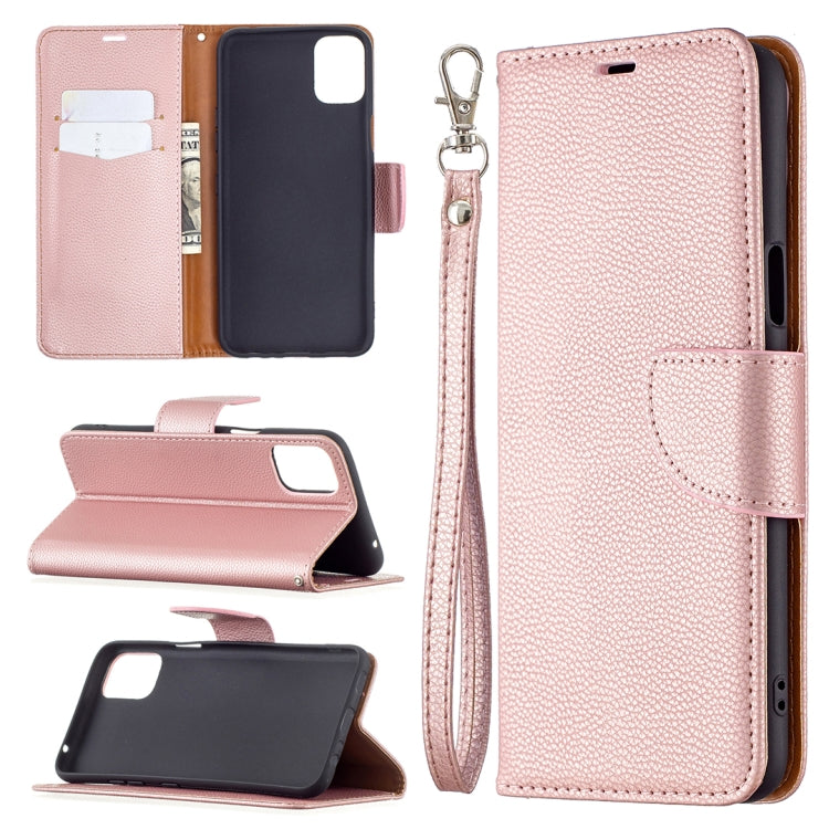 For LG K42 Litchi Texture Pure Color Horizontal Flip Leather Case with Holder & Card Slots & Wallet & Lanyard