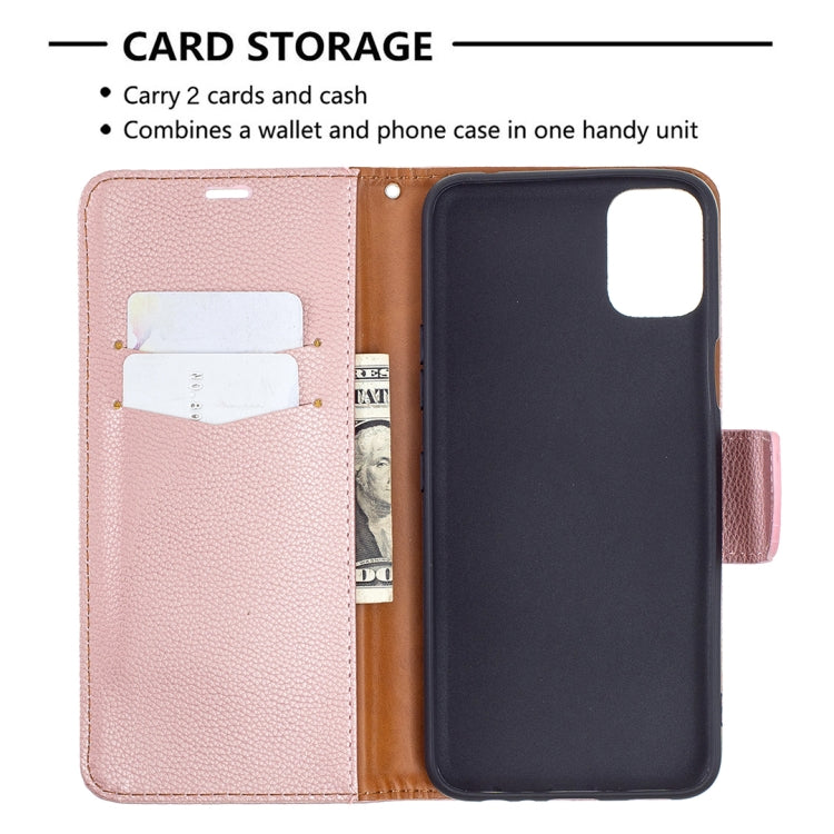 For LG K42 Litchi Texture Pure Color Horizontal Flip Leather Case with Holder & Card Slots & Wallet & Lanyard