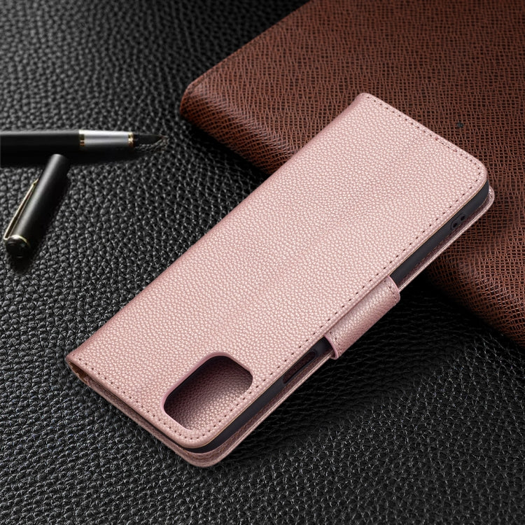 For LG K42 Litchi Texture Pure Color Horizontal Flip Leather Case with Holder & Card Slots & Wallet & Lanyard