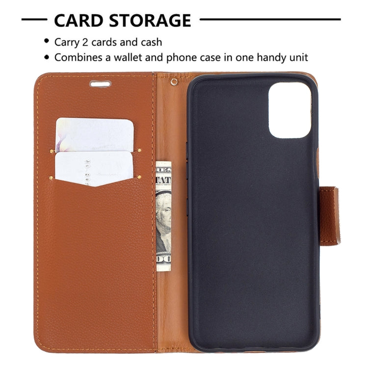 For LG K42 Litchi Texture Pure Color Horizontal Flip Leather Case with Holder & Card Slots & Wallet & Lanyard