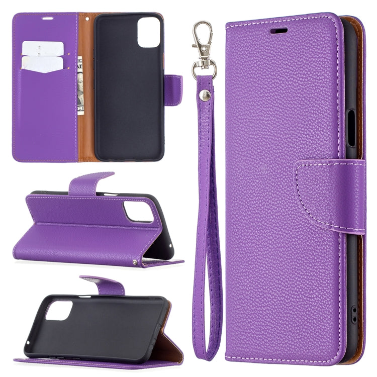 For LG K42 Litchi Texture Pure Color Horizontal Flip Leather Case with Holder & Card Slots & Wallet & Lanyard