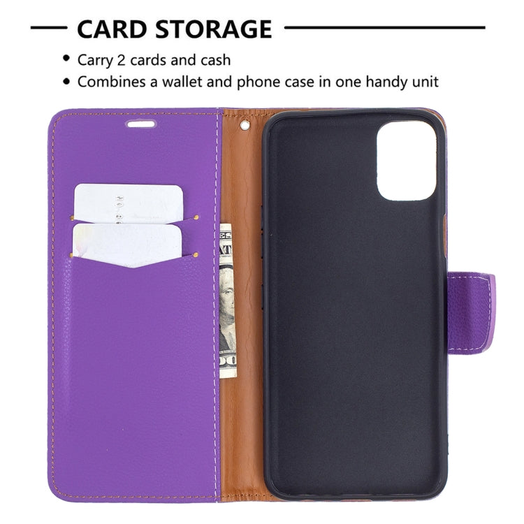 For LG K42 Litchi Texture Pure Color Horizontal Flip Leather Case with Holder & Card Slots & Wallet & Lanyard