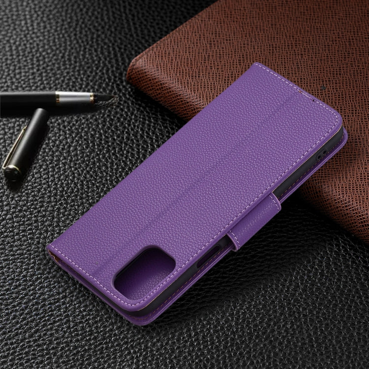 For LG K42 Litchi Texture Pure Color Horizontal Flip Leather Case with Holder & Card Slots & Wallet & Lanyard