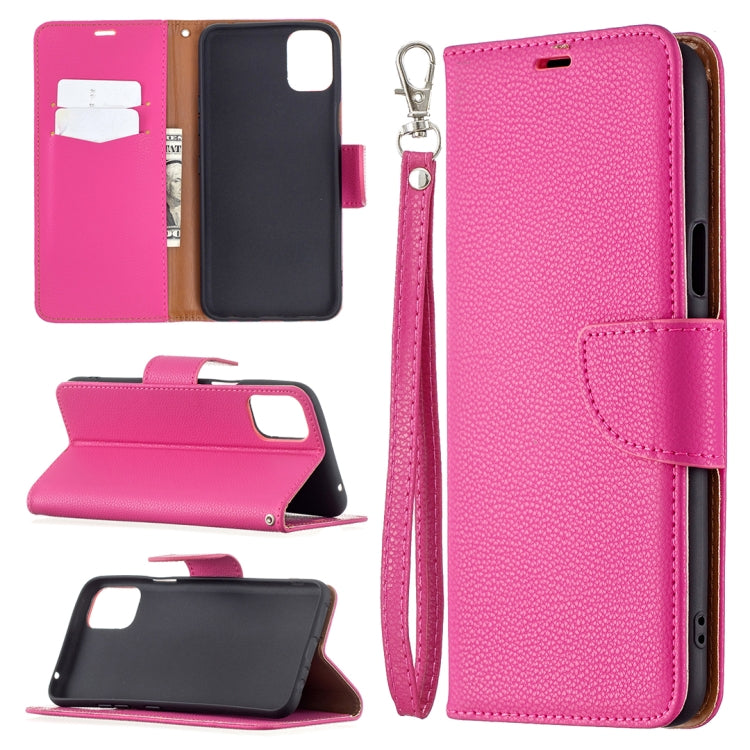For LG K42 Litchi Texture Pure Color Horizontal Flip Leather Case with Holder & Card Slots & Wallet & Lanyard