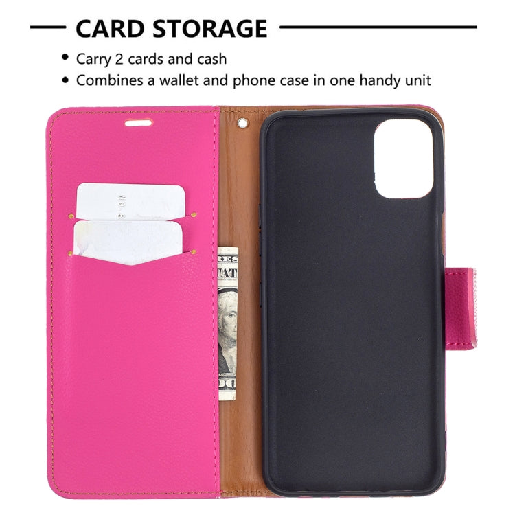 For LG K42 Litchi Texture Pure Color Horizontal Flip Leather Case with Holder & Card Slots & Wallet & Lanyard