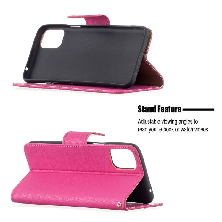 For LG K42 Litchi Texture Pure Color Horizontal Flip Leather Case with Holder & Card Slots & Wallet & Lanyard