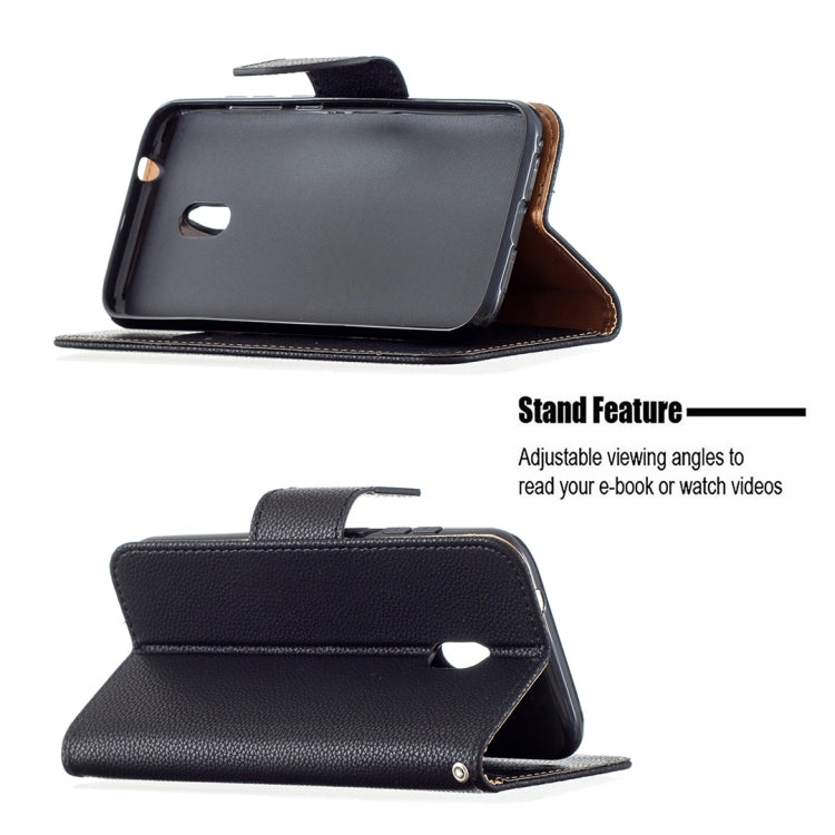 For Nokia C1 Plus Litchi Texture Pure Color Horizontal Flip Leather Case with Holder & Card Slots & Wallet & Lanyard