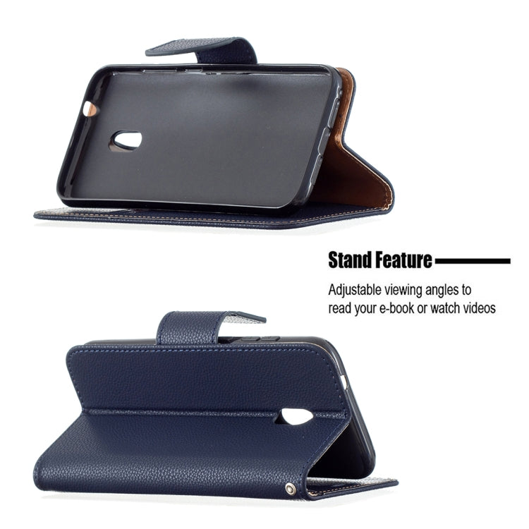 For Nokia C1 Plus Litchi Texture Pure Color Horizontal Flip Leather Case with Holder & Card Slots & Wallet & Lanyard