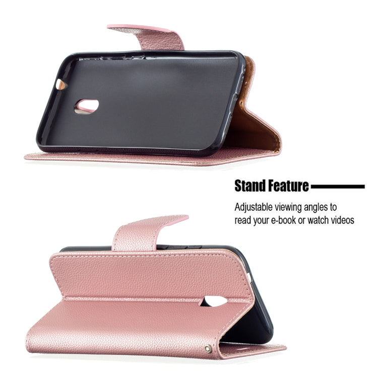 For Nokia C1 Plus Litchi Texture Pure Color Horizontal Flip Leather Case with Holder & Card Slots & Wallet & Lanyard