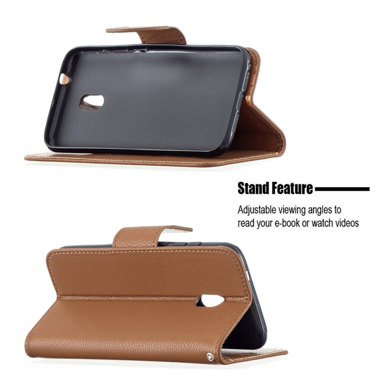 For Nokia C1 Plus Litchi Texture Pure Color Horizontal Flip Leather Case with Holder & Card Slots & Wallet & Lanyard