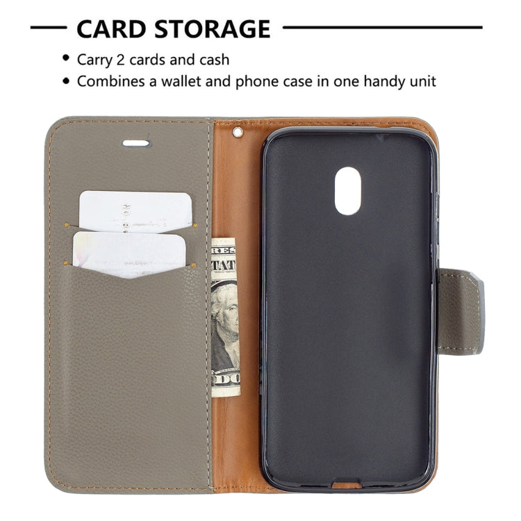 For Nokia C1 Plus Litchi Texture Pure Color Horizontal Flip Leather Case with Holder & Card Slots & Wallet & Lanyard
