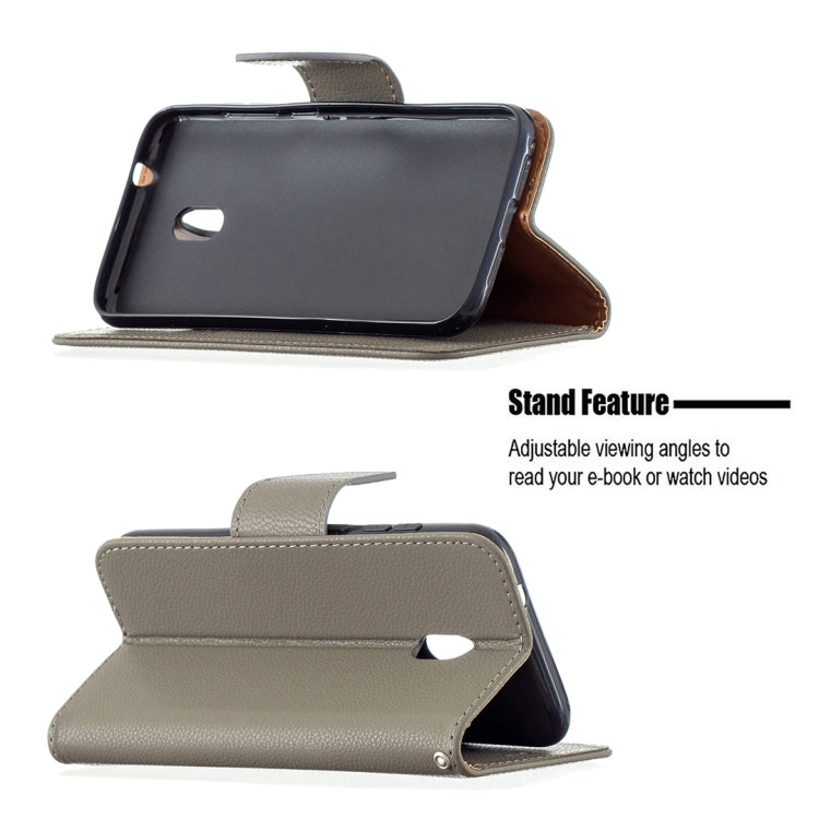 For Nokia C1 Plus Litchi Texture Pure Color Horizontal Flip Leather Case with Holder & Card Slots & Wallet & Lanyard