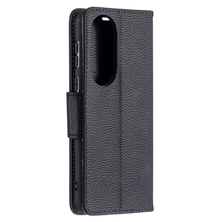 For Huawei P50 Litchi Texture Pure Color Horizontal Flip Leather Case with Holder & Card Slots & Wallet & Lanyard