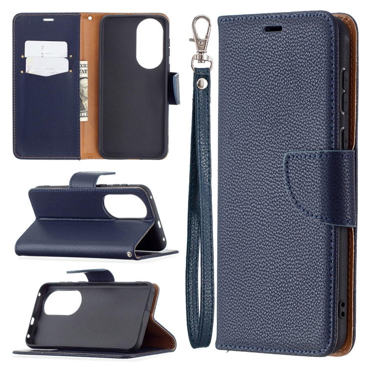 For Huawei P50 Litchi Texture Pure Color Horizontal Flip Leather Case with Holder & Card Slots & Wallet & Lanyard