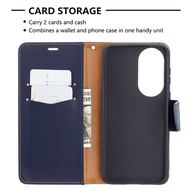 For Huawei P50 Litchi Texture Pure Color Horizontal Flip Leather Case with Holder & Card Slots & Wallet & Lanyard