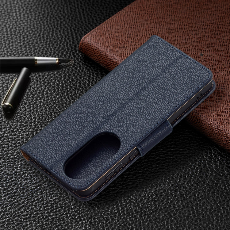 For Huawei P50 Litchi Texture Pure Color Horizontal Flip Leather Case with Holder & Card Slots & Wallet & Lanyard