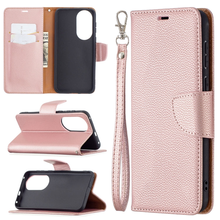 For Huawei P50 Litchi Texture Pure Color Horizontal Flip Leather Case with Holder & Card Slots & Wallet & Lanyard