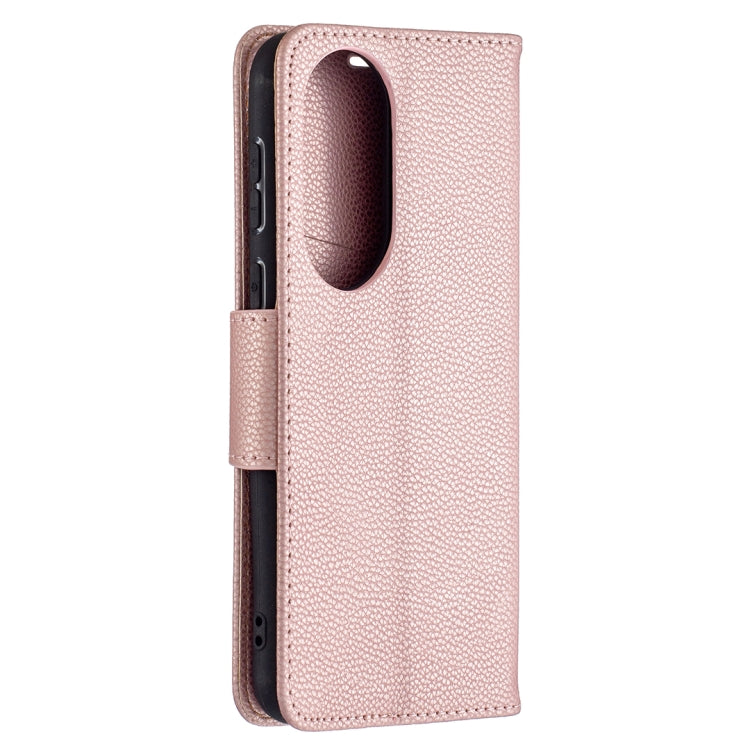 For Huawei P50 Litchi Texture Pure Color Horizontal Flip Leather Case with Holder & Card Slots & Wallet & Lanyard