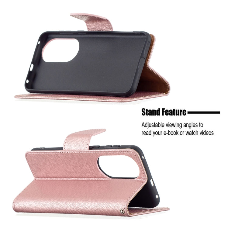 For Huawei P50 Litchi Texture Pure Color Horizontal Flip Leather Case with Holder & Card Slots & Wallet & Lanyard