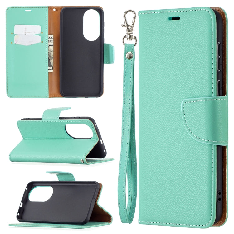 For Huawei P50 Litchi Texture Pure Color Horizontal Flip Leather Case with Holder & Card Slots & Wallet & Lanyard