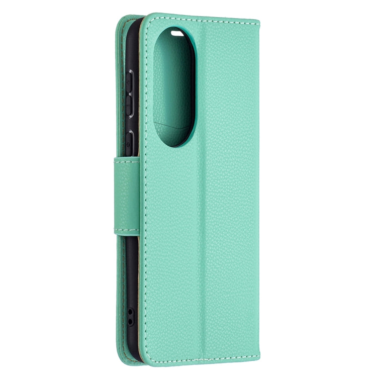 For Huawei P50 Litchi Texture Pure Color Horizontal Flip Leather Case with Holder & Card Slots & Wallet & Lanyard