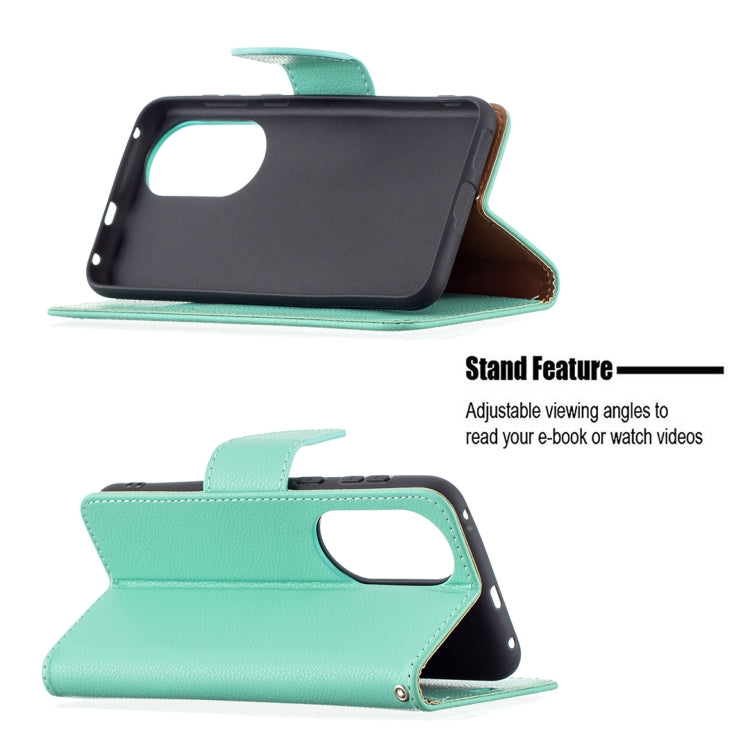 For Huawei P50 Litchi Texture Pure Color Horizontal Flip Leather Case with Holder & Card Slots & Wallet & Lanyard