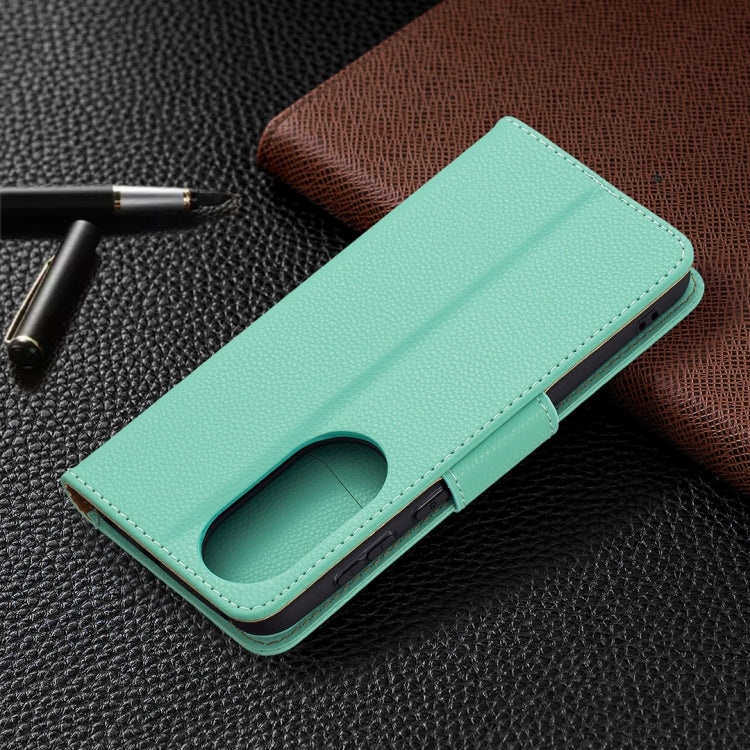 For Huawei P50 Litchi Texture Pure Color Horizontal Flip Leather Case with Holder & Card Slots & Wallet & Lanyard
