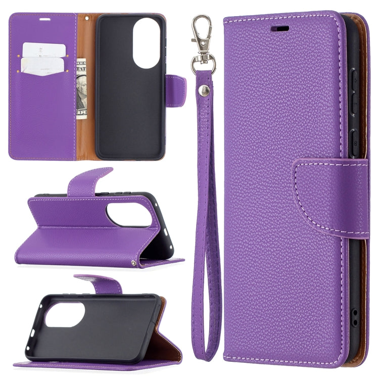 For Huawei P50 Litchi Texture Pure Color Horizontal Flip Leather Case with Holder & Card Slots & Wallet & Lanyard