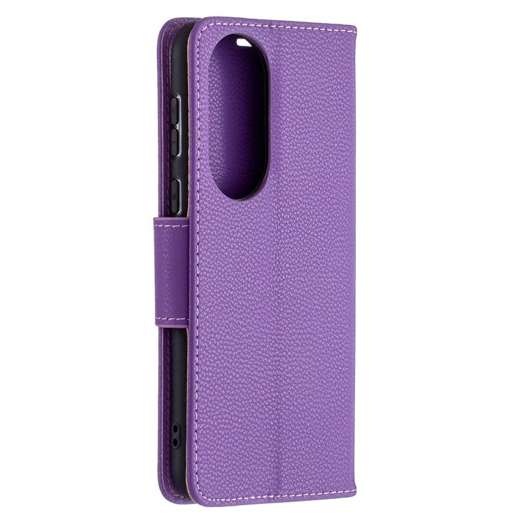 For Huawei P50 Litchi Texture Pure Color Horizontal Flip Leather Case with Holder & Card Slots & Wallet & Lanyard