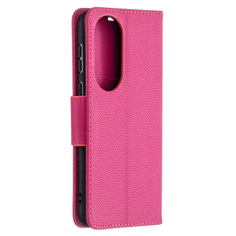For Huawei P50 Litchi Texture Pure Color Horizontal Flip Leather Case with Holder & Card Slots & Wallet & Lanyard
